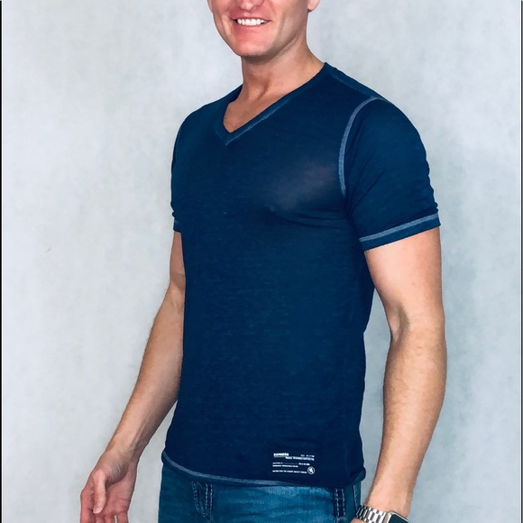 Express Men, Tee Shirt, Purple, Size Extra Small - Picture 3 of 4